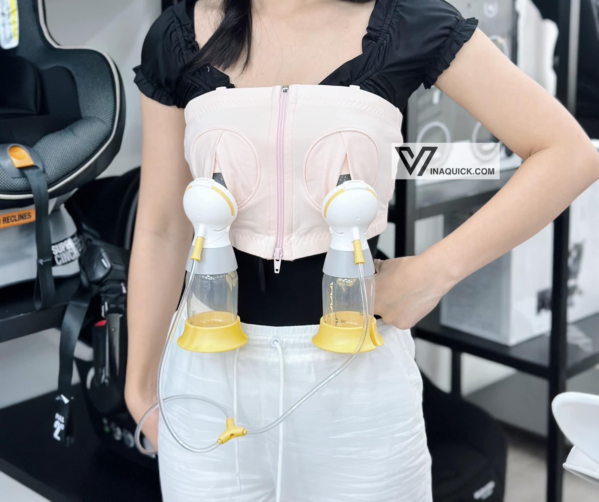  Áo hút sữa rãnh tay Simple Wishe - Màu Đen 