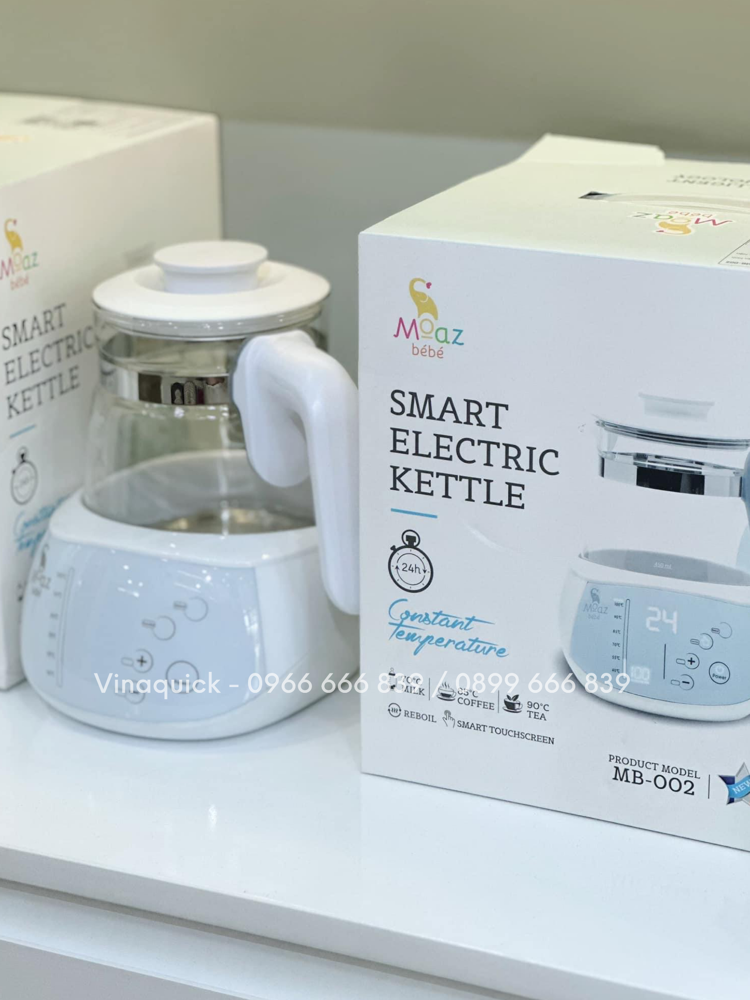  Bình đun nước pha sữa thông minh Moaz BéBé MB-002 