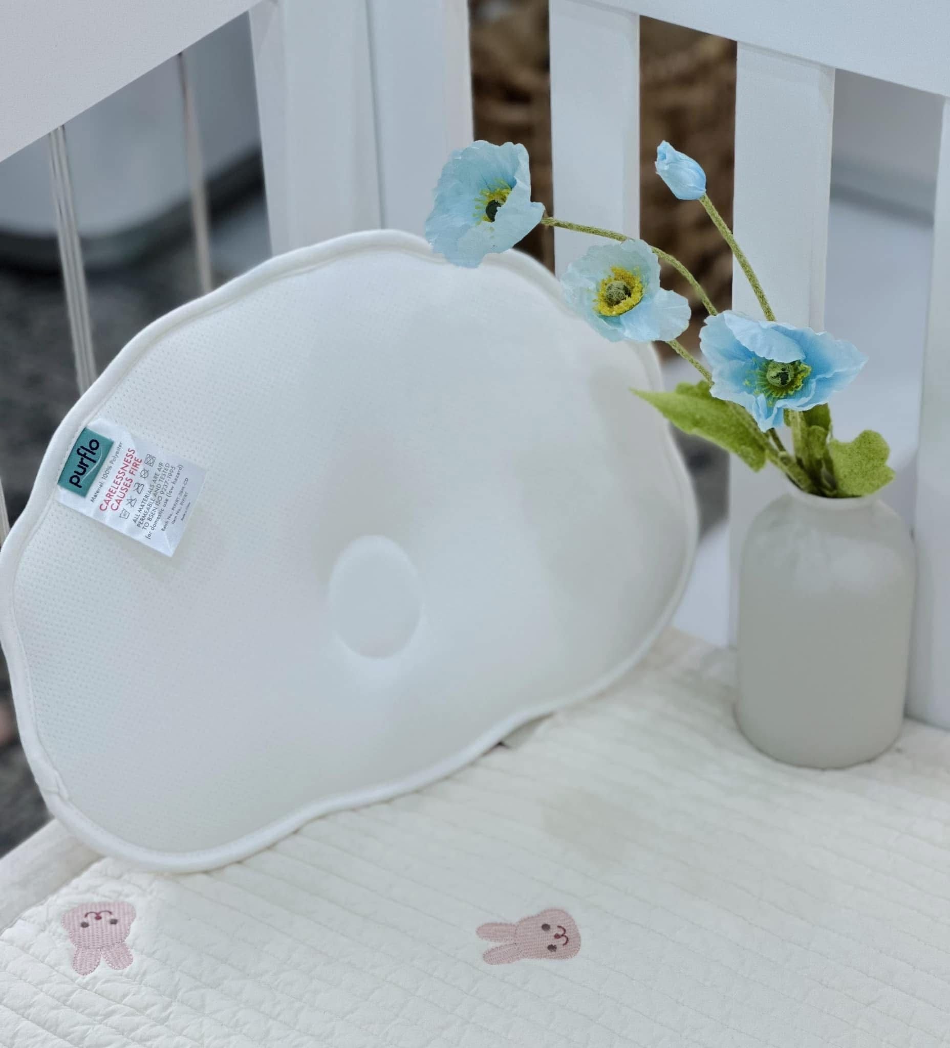  Gối Chống Bẹp Đầu Purflo Cho Bé Sơ Sinh ( 0-18M+) 