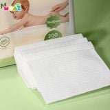  Khăn Khô Đa Năng Cho Bé Moaz Eco (Túi 200 tờ) 