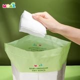  Khăn Khô Đa Năng Cho Bé Moaz Eco (Túi 200 tờ) 