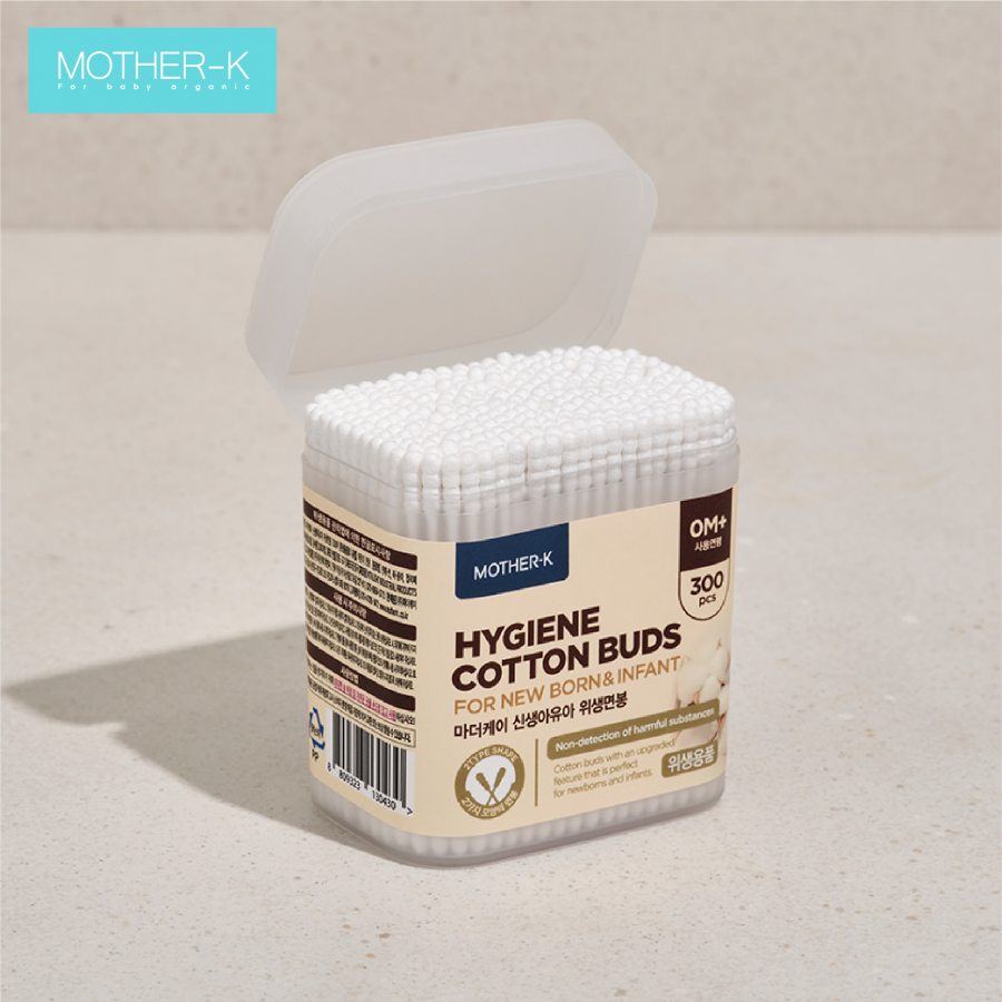  TĂM BÔNG SƠ SINH 1 ĐẦU XOẮN MOTHER-K HÀN QUỐC (300C) 