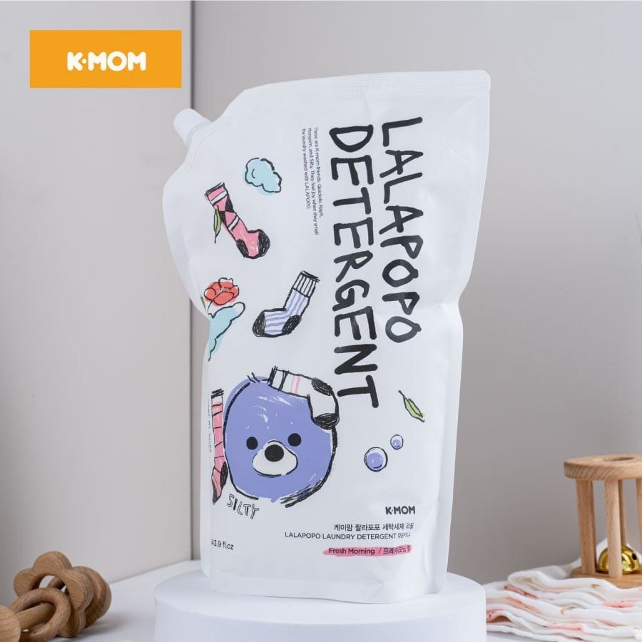  Nước Giặt Thuần Chay Lalapopo K-Mom Hàn Quốc 1300ml (DẠNG TÚI) 