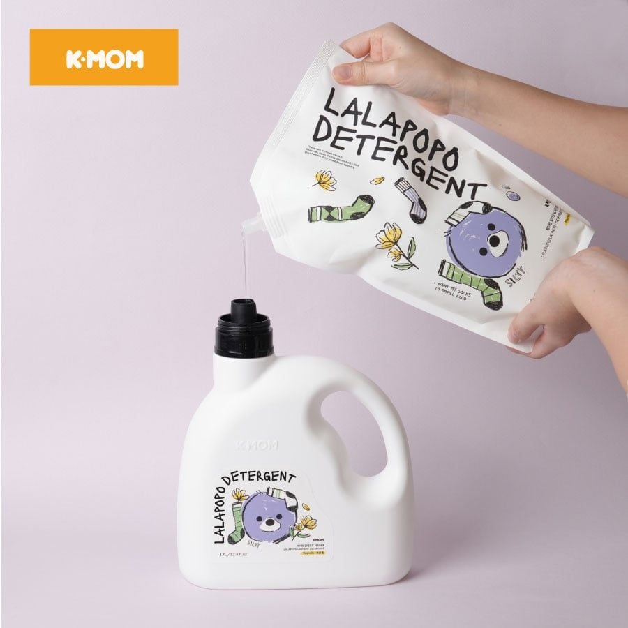  Nước Giặt Thuần Chay Lalapopo K-Mom Hàn Quốc 1300ml (DẠNG TÚI) 