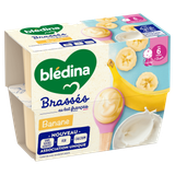  Sữa chua Bledina Brasses vị Chuối 6M+ (95g x 4) 