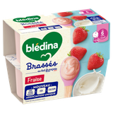  Sữa chua Bledina Brasses vị Dâu 6M+ (95g x 4) 