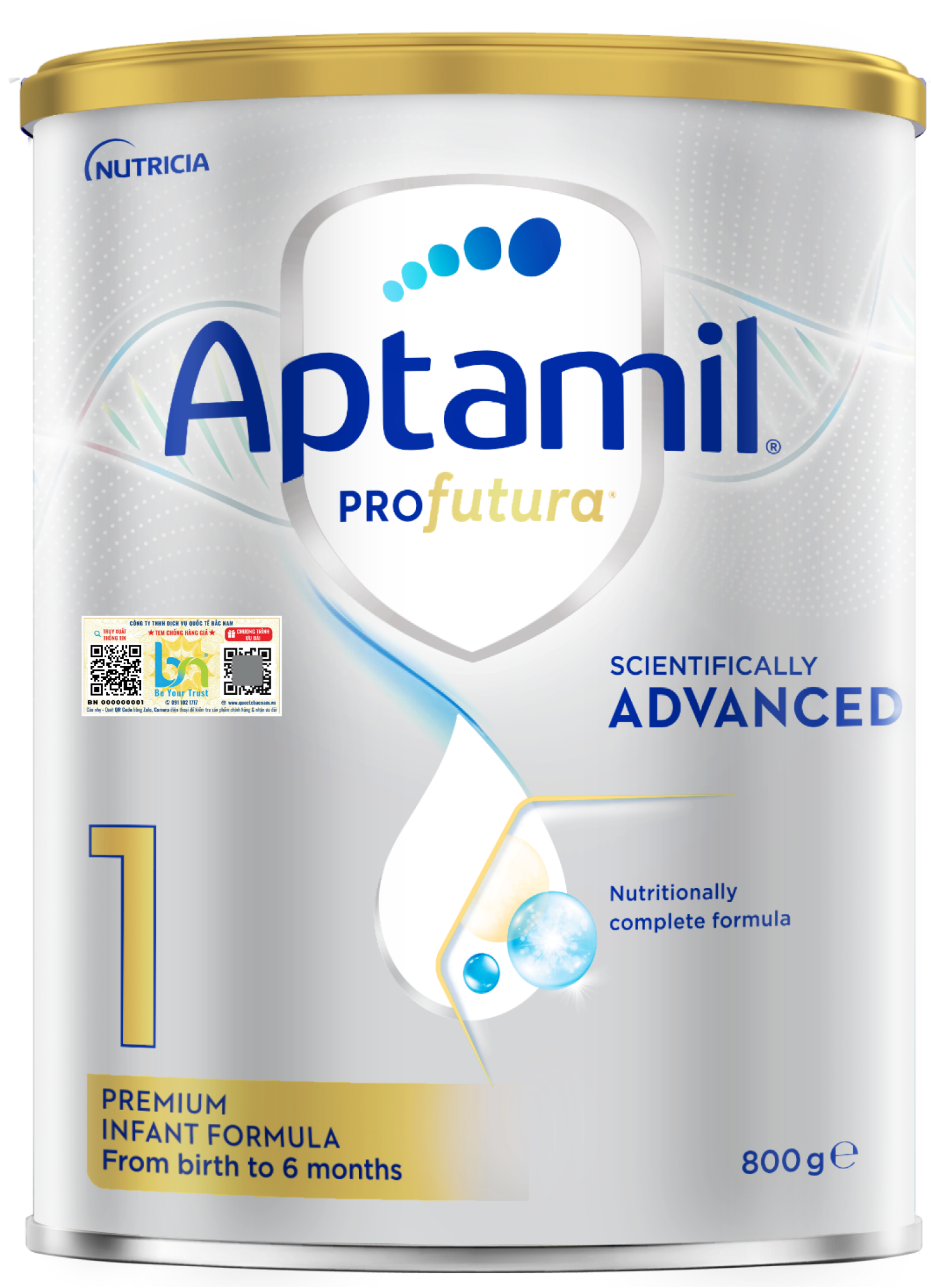  Sữa bột Aptamil Profutura Úc số 1 cho bé từ 0-6 tháng (800g) 
