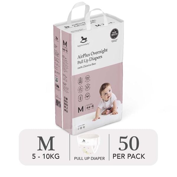  (MEGA) BỈM TÃ QUẦN ĐÊM APPLECRUMBY AIRPLUS OVERNIGHT 