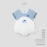  Bodysuit cộc tay Nous kẻ xanh navy phối trắng 