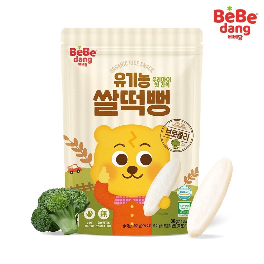  Bánh Gạo Hữu Cơ Dạng Miếng Dẹt Bebedang Cho Bé Từ 6M+ (30g) 