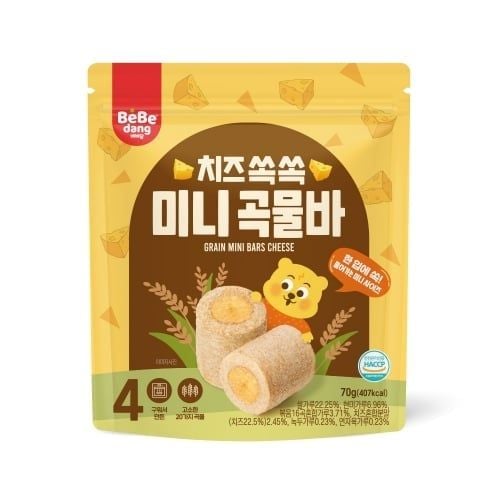  Bánh Cuộn Ngũ Cốc Mini Bebedang Cho Bé Từ 15M+ (70g) 