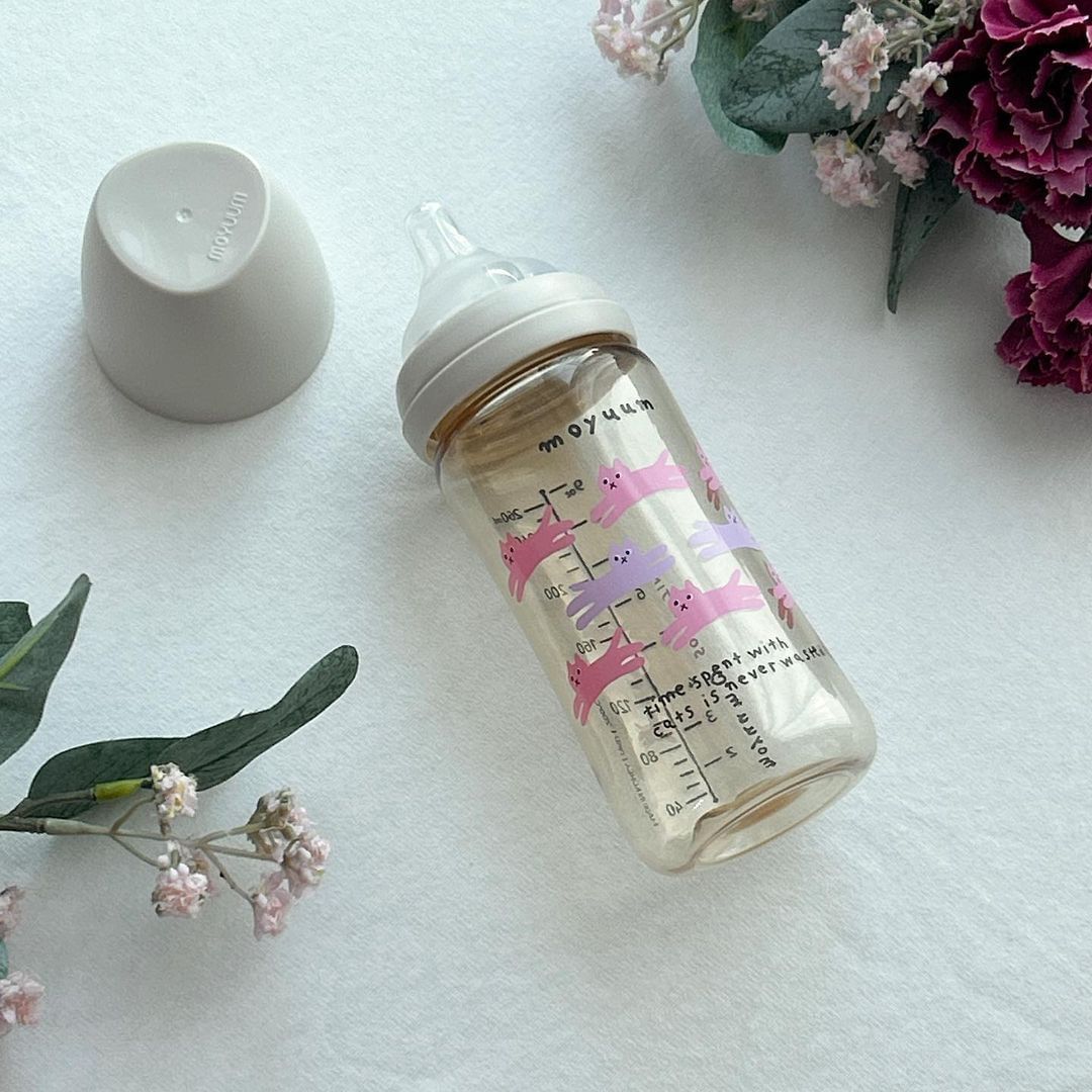  Bình Sữa PPSU Cổ Rộng Moyuum With Cat 270ml 