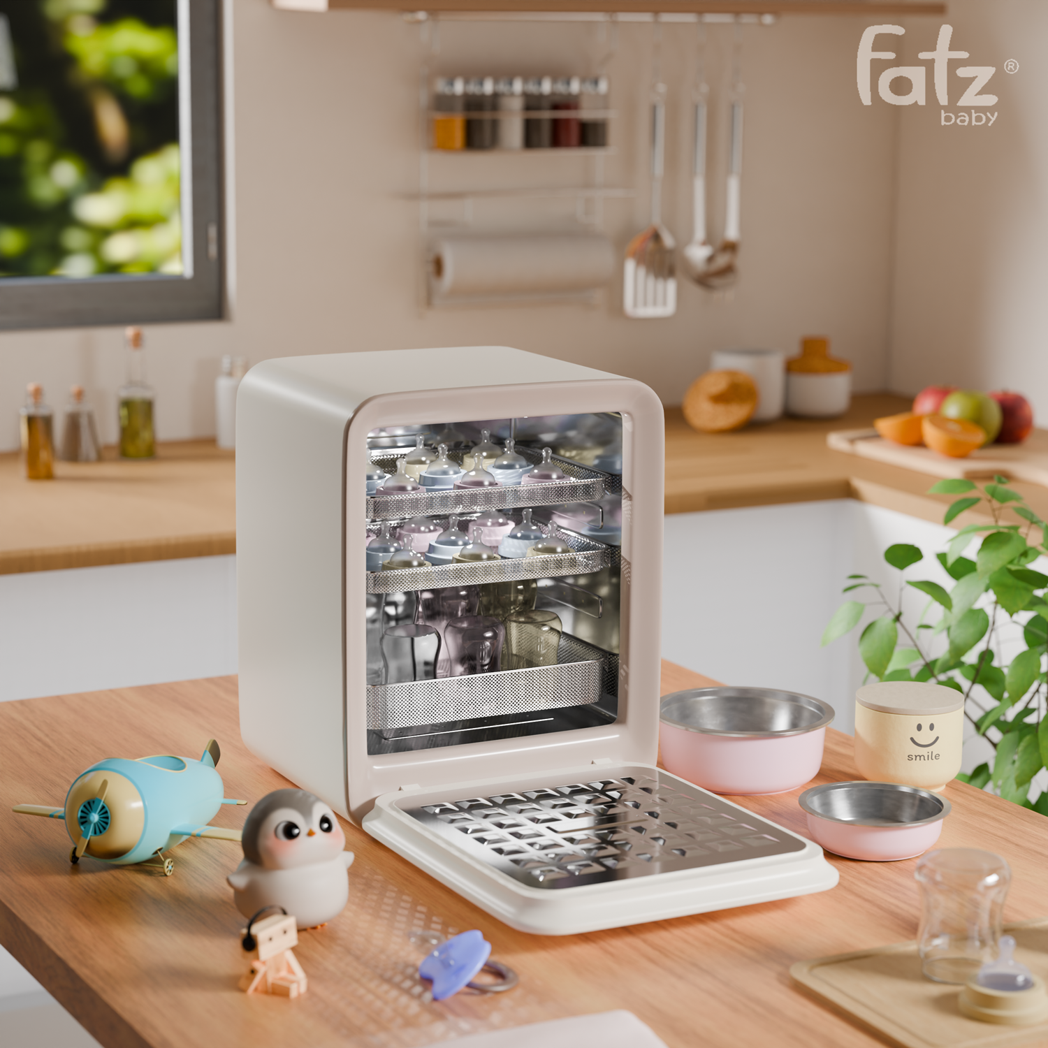  Máy tiệt trùng sấy khô khử mùi UVC-LED công nghệ Nano Plasma Ion Fatzbaby Plasmax 12 