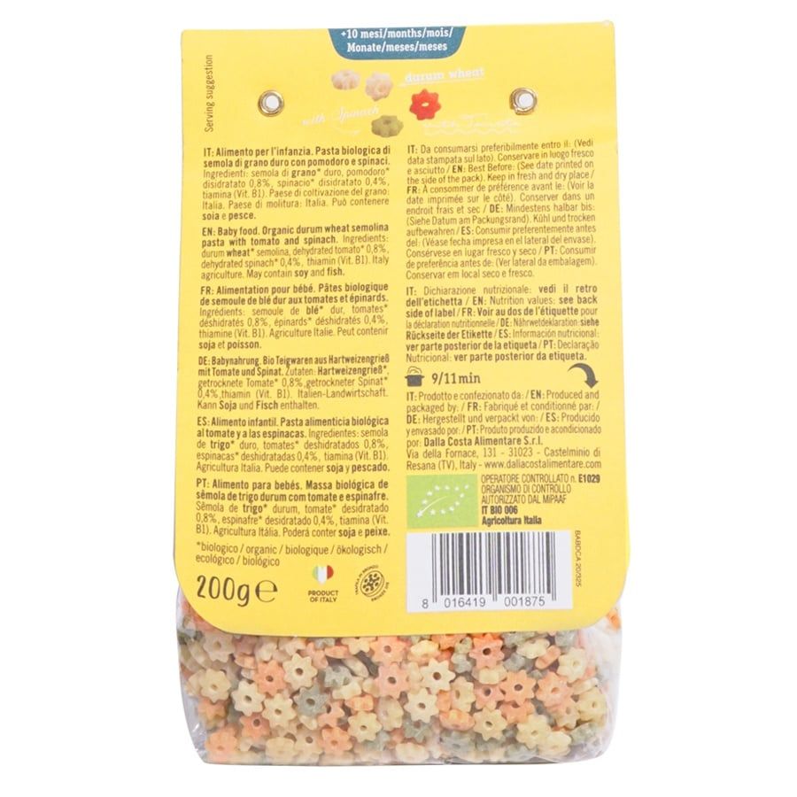  Nui sao rau củ hữu cơ Dalla Costa 200g 