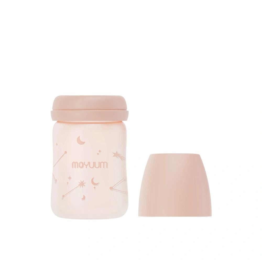  Bình sữa Thủy tinh tráng silicone Moyuum hoạ tiết Twinkle 