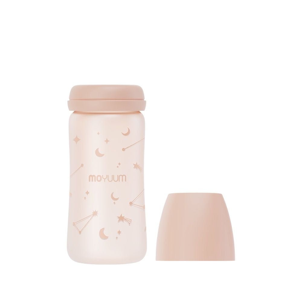  Bình sữa Thủy tinh tráng silicone Moyuum hoạ tiết Twinkle 
