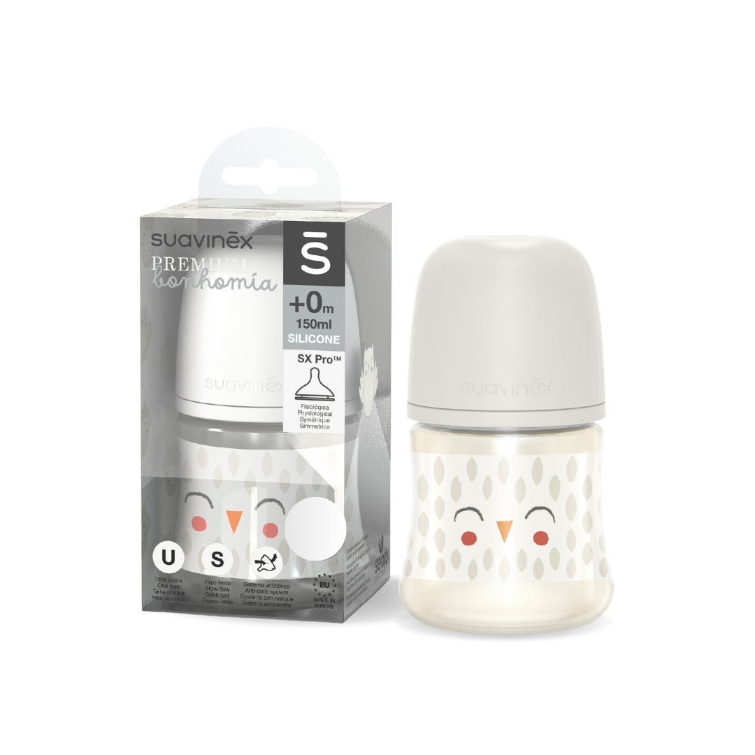  Bình Sữa PA Suavinex Kèm Núm Size S Cho Bé Từ 0M+ 150ml 
