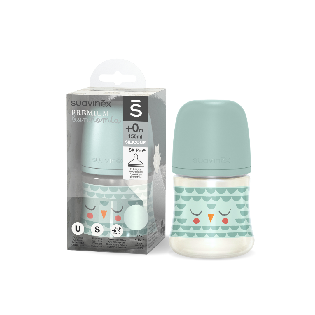  Bình Sữa PA Suavinex Kèm Núm Size S Cho Bé Từ 0M+ 150ml 