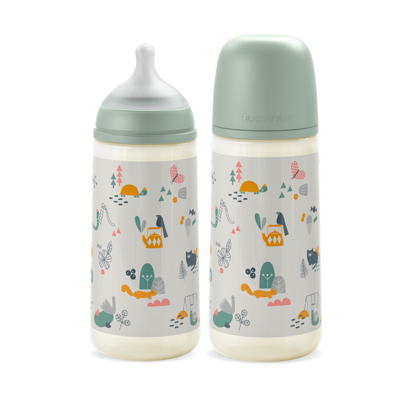  Bình Sữa PP Suavinex Kèm Núm Size L Cho Bé Từ 6M+ 360ml 
