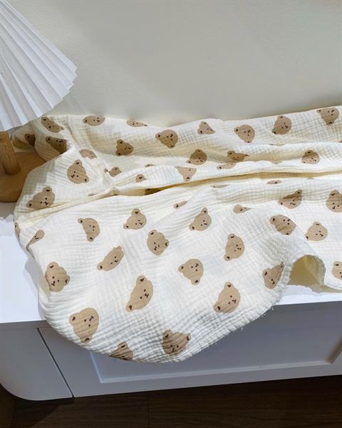  (A) Gối Chống Bẹp Đầu Tai Gấu Cho Bé Từ Sơ Sinh HV Bedding 