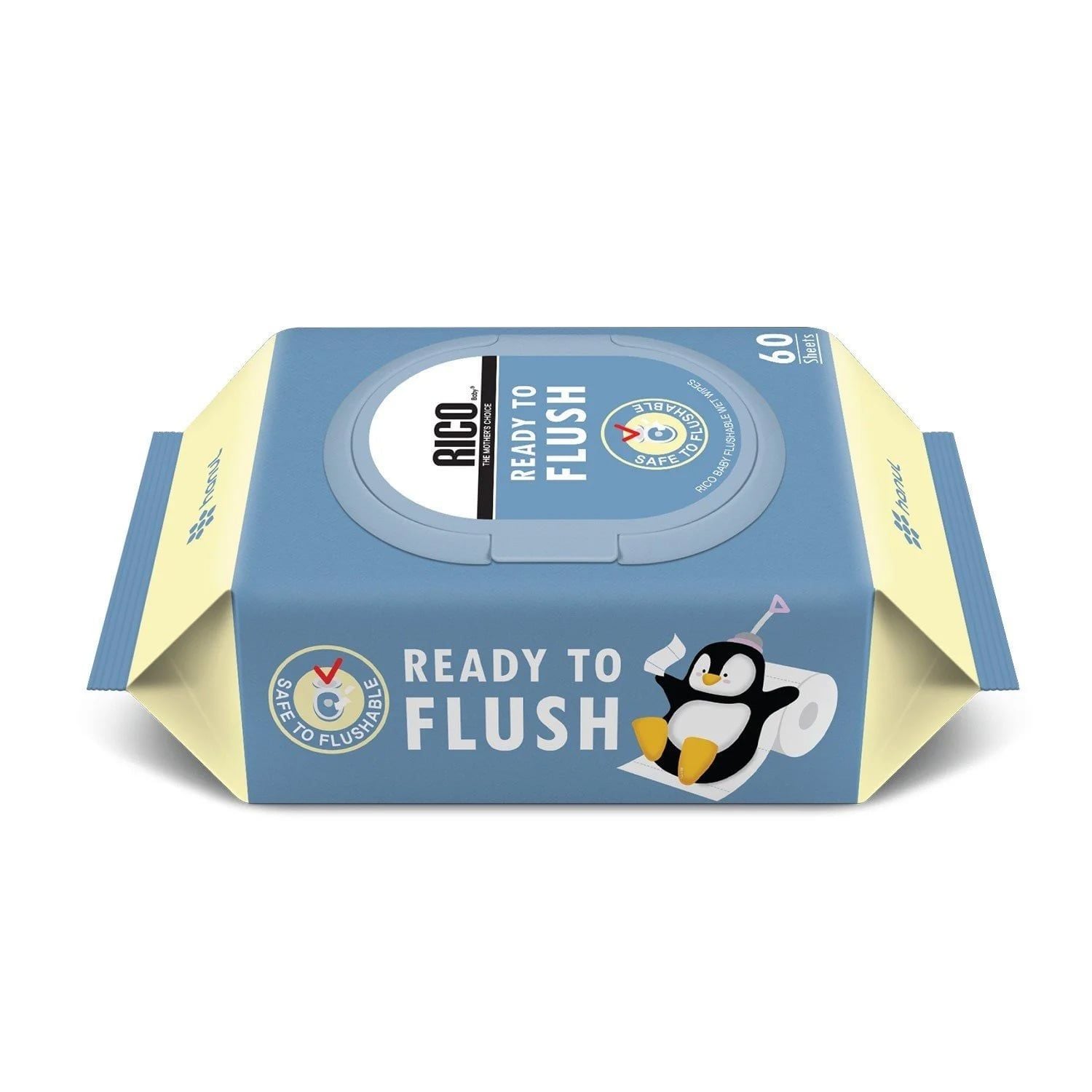  Khăn giấy ướt tự hủy RICO Baby Ready to Flush (60 tờ) 