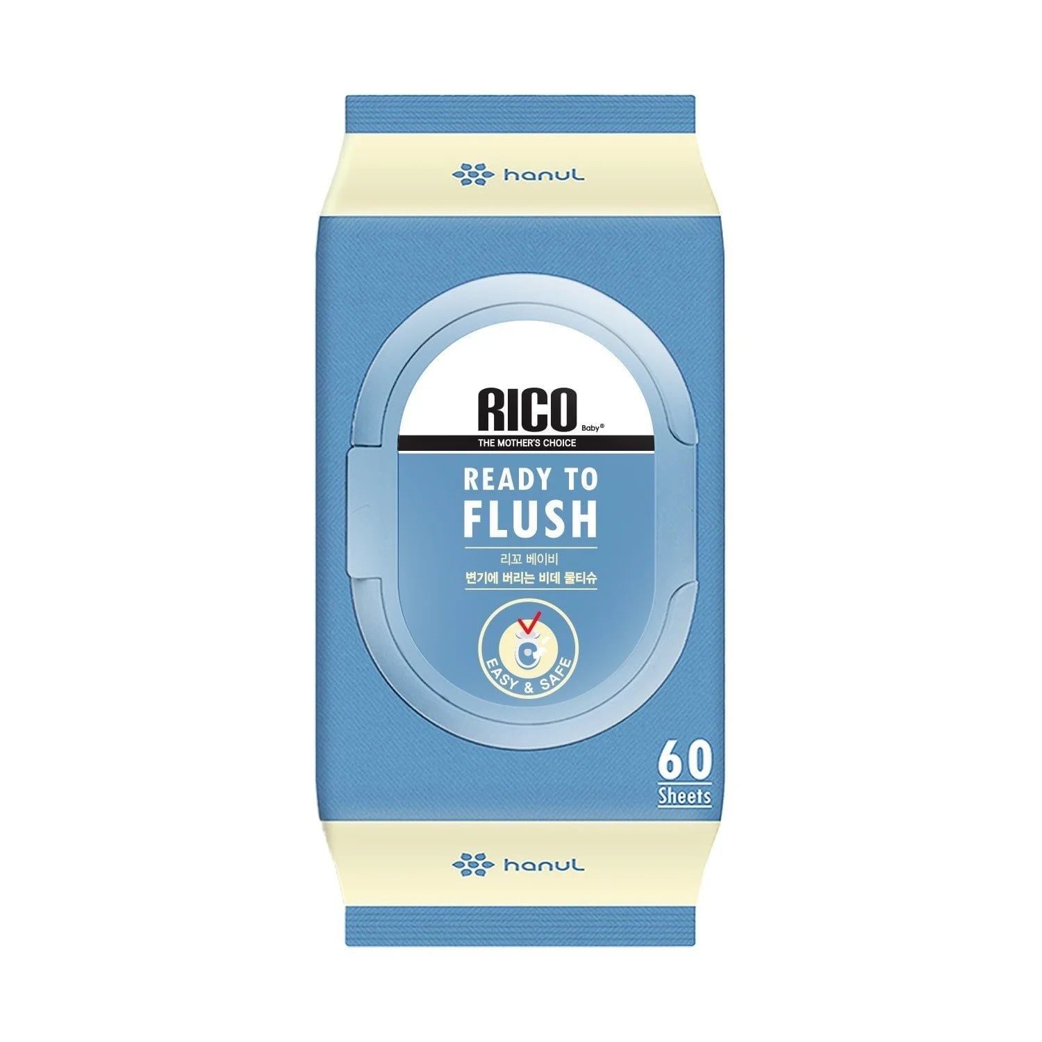  Khăn giấy ướt tự hủy RICO Baby Ready to Flush (60 tờ) 