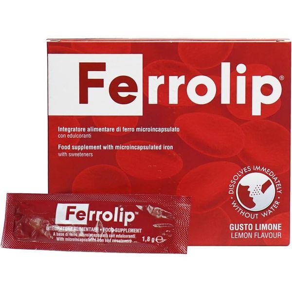  Sắt Sinh Học Ferrolip Cho Bà Bầu (Hộp 20 Gói) 