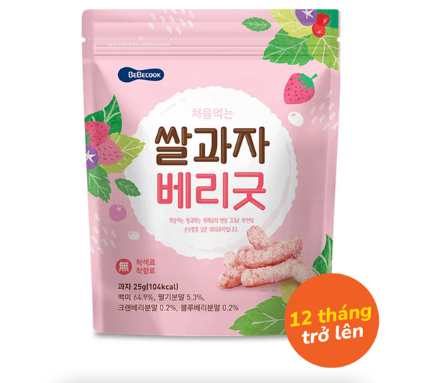  Bánh Gạo Que Bebecook  - Vị Quả Mọng 25g 