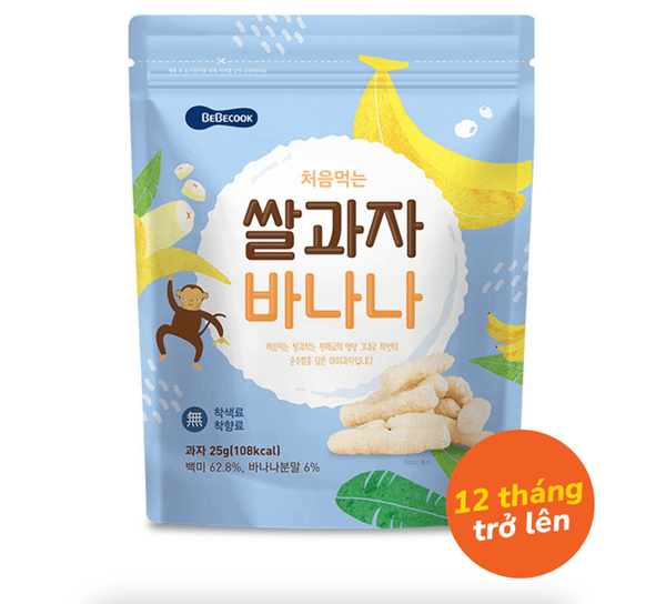  Bánh Gạo Que Bebecook  - Vị Chuối 25g 