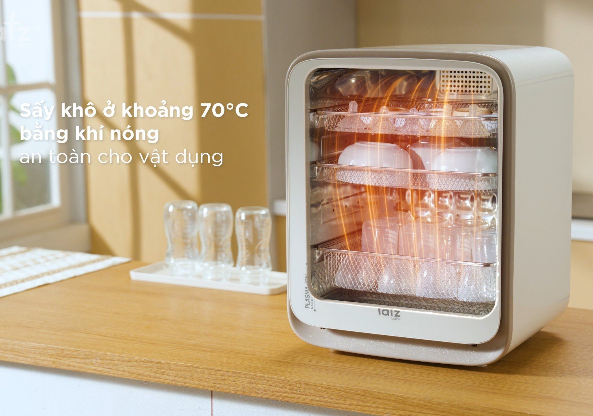  Máy tiệt trùng sấy khô khử mùi UVC-LED công nghệ Nano Plasma Ion Fatzbaby Plasmax 12 