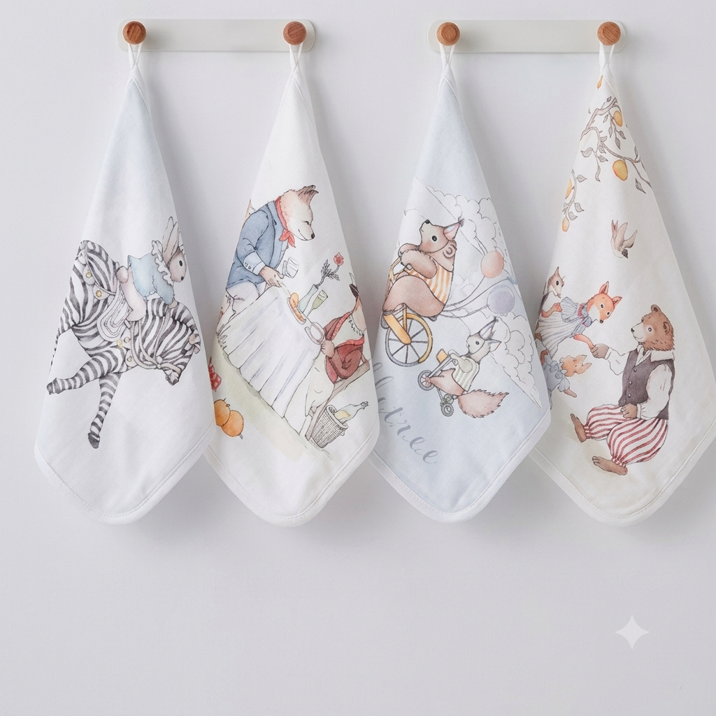  Set 4 khăn đa năng Cotton Bubble Tree 