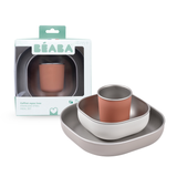  Set Ăn Dặm 3 Món Thép Không Gỉ Béaba Cho Bé Từ 4M+ 