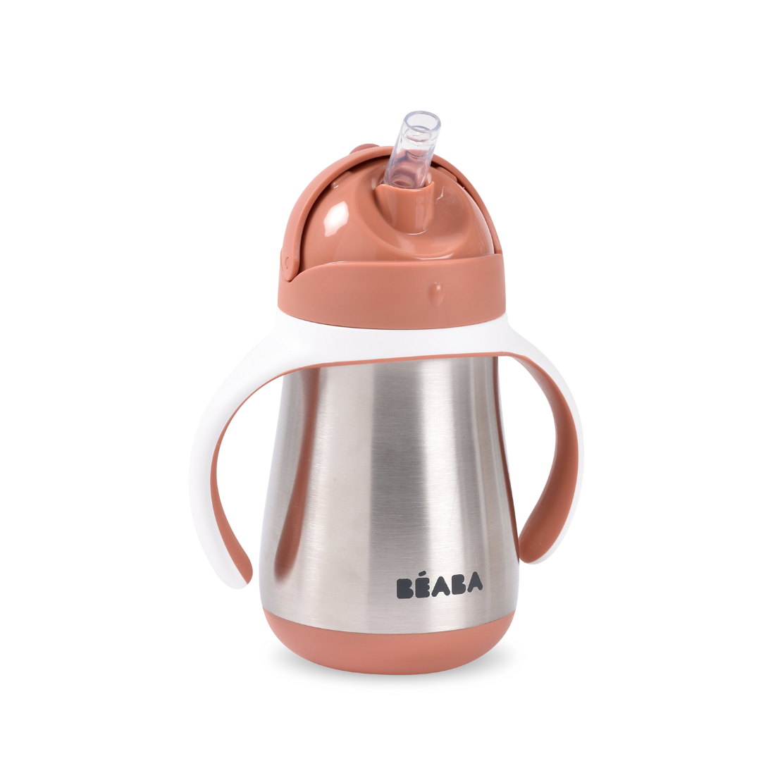  Bình Nước Giữ Nhiệt Kèm Ống Hút Béaba Cho Bé Từ 8M+ (350ml) 