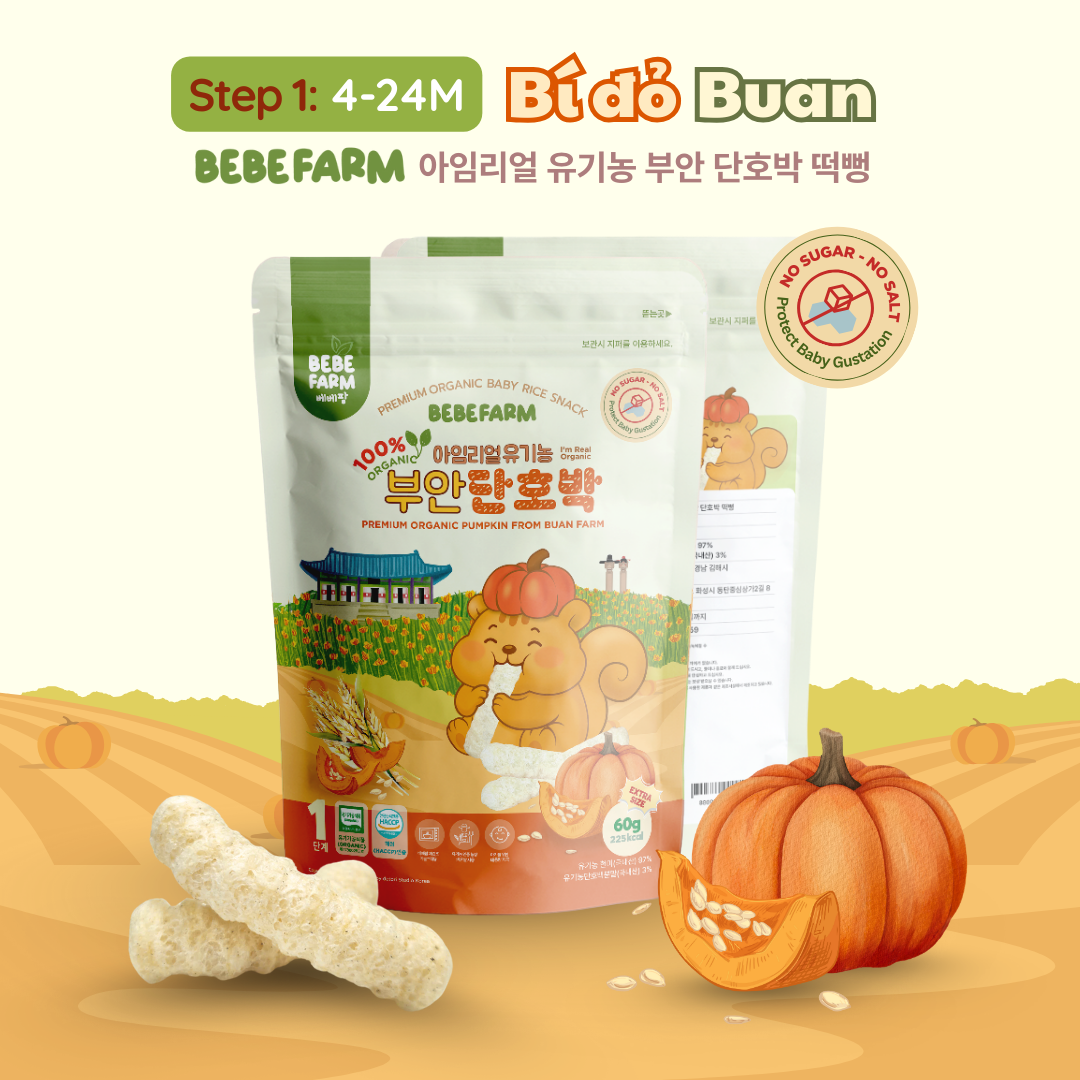  Bánh Ăn Dặm Bebefarm Hữu Cơ Organic 