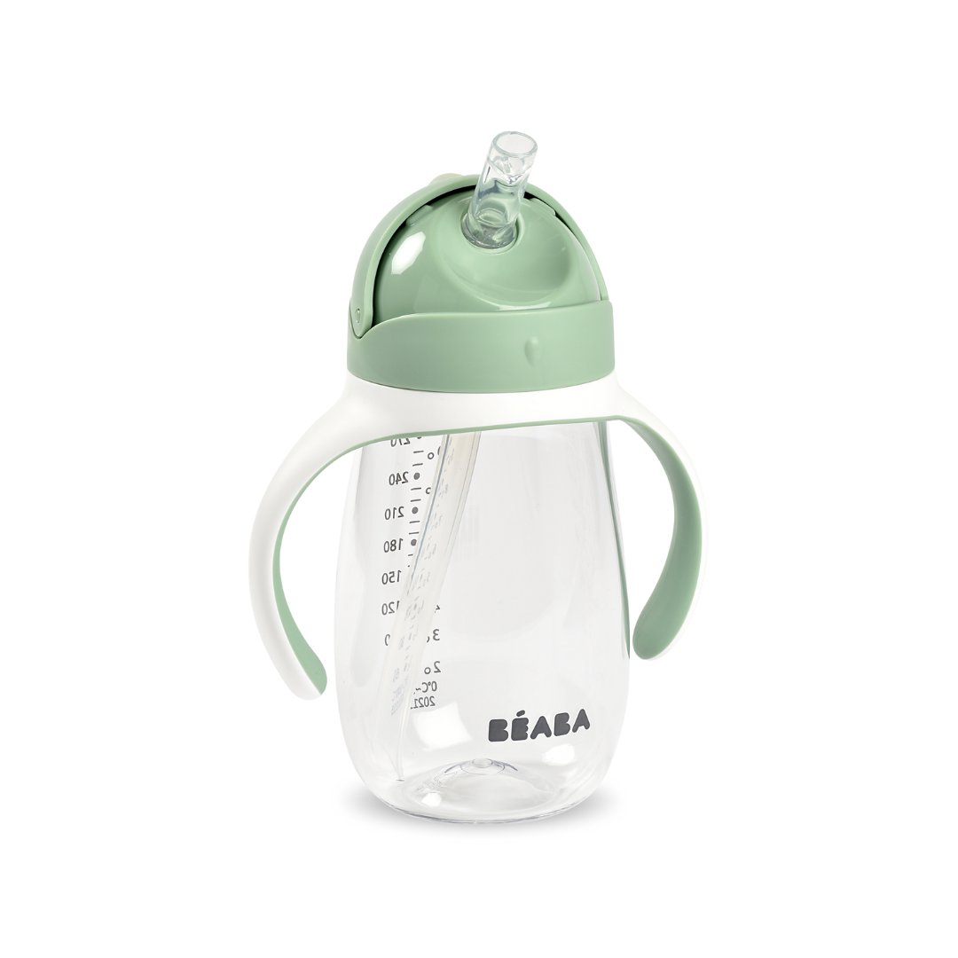  Bình Nước Kèm Ống Hút Béaba Cho Bé Từ 8M+ (300ml) 
