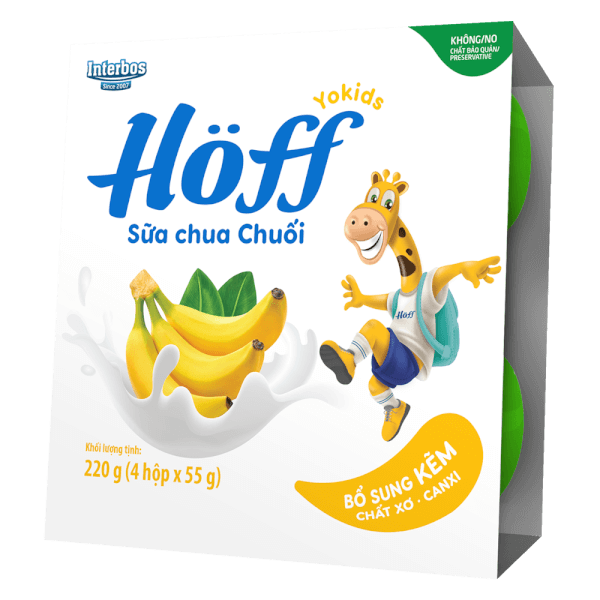  Sữa Chua Hoff 6M+ (55g x 4) 