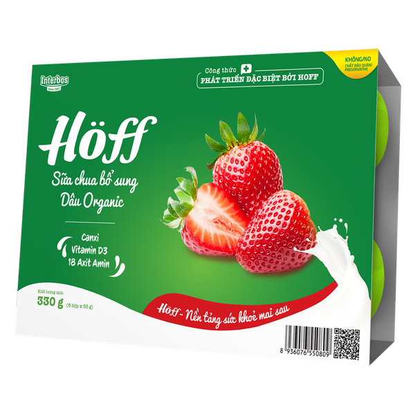  Sữa Chua Trái Cây Hoff Organic 6M+ (55g x 6) 
