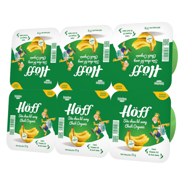  Sữa Chua Trái Cây Hoff Organic 6M+ (55g x 6) 