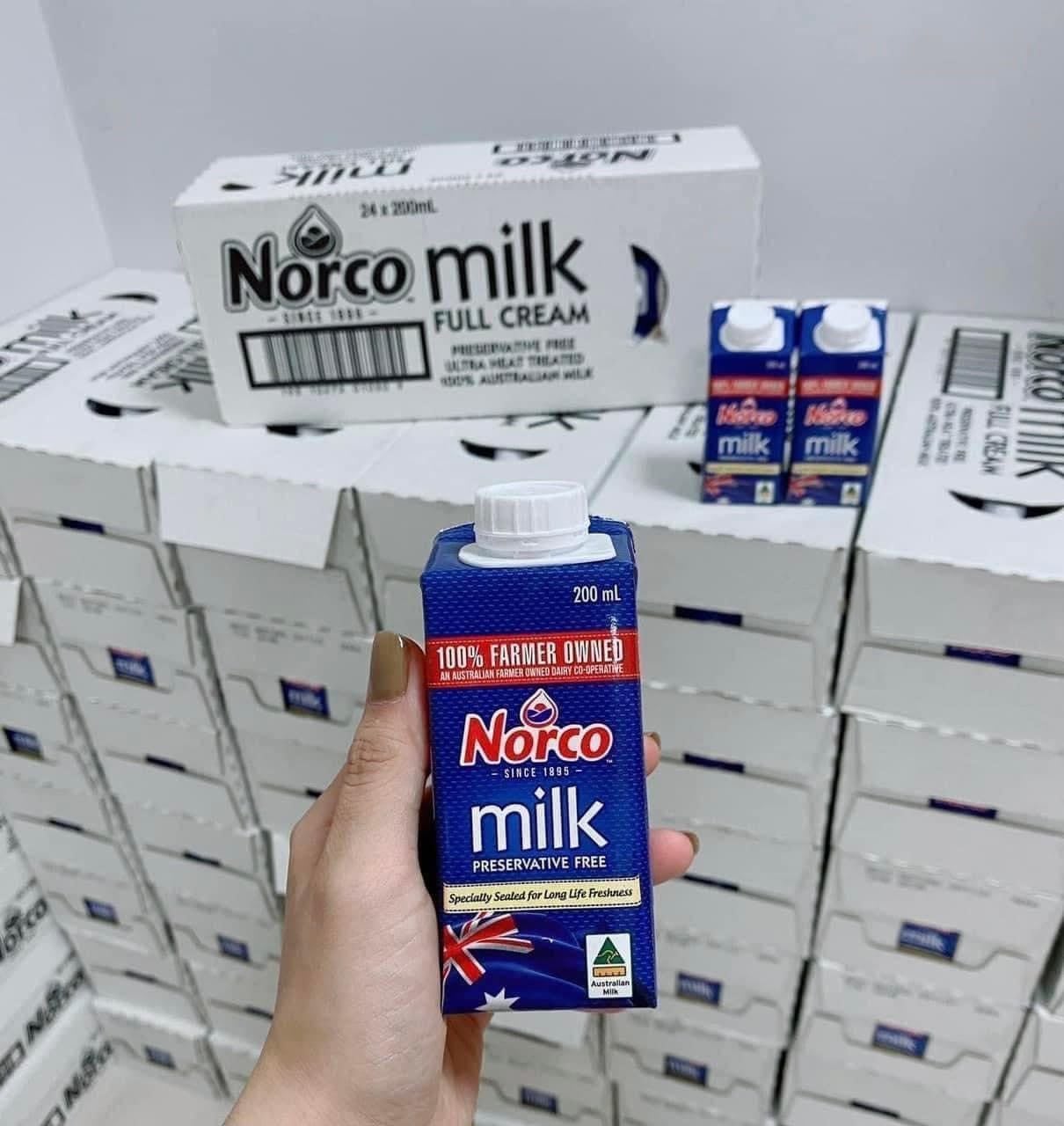  Sữa tươi Norco nguyên kem của Úc 200ml 