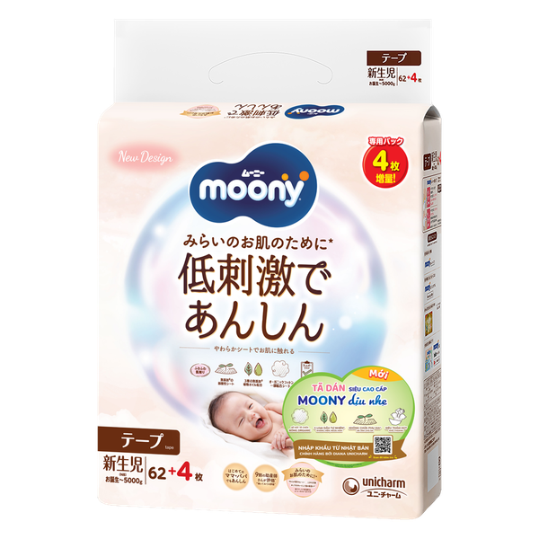  Tã/Bỉm Quần/Dán Moony Natural Dịu Nhẹ 
