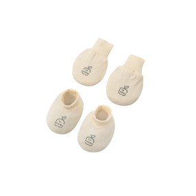  Set bao tay bao chân sơ sinh La Pomme cừu bông năng động 