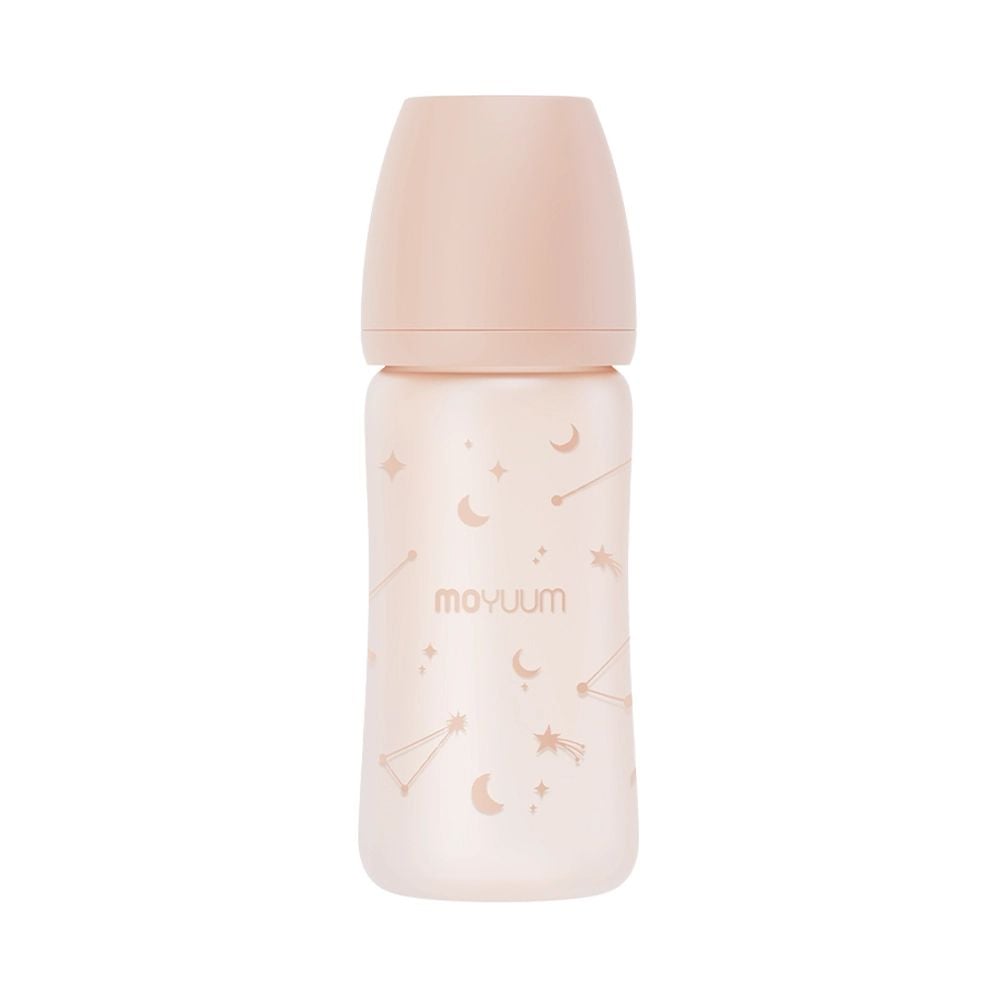  Bình sữa Thủy tinh tráng silicone Moyuum hoạ tiết Twinkle 
