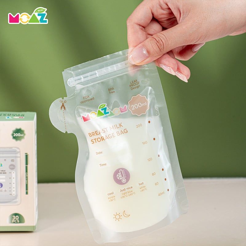  Túi Trữ Sữa Moaz Eco 200ml (Hộp 30 cái) 