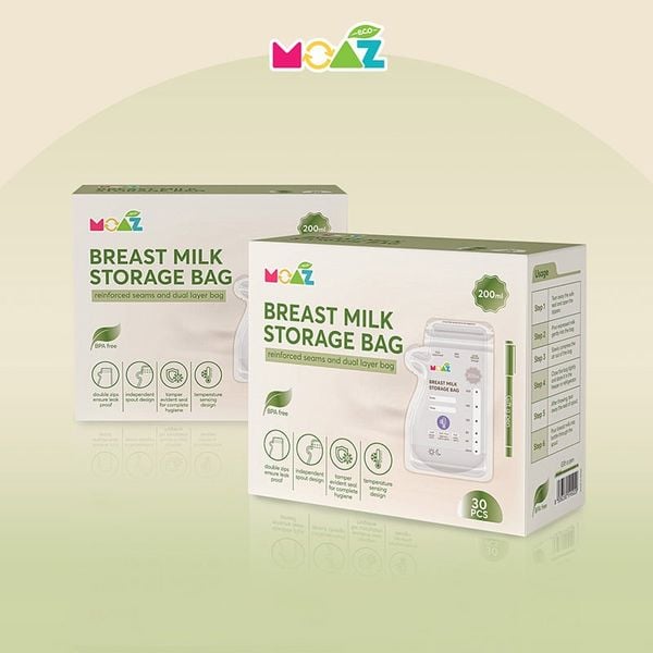  Túi Trữ Sữa Moaz Eco 200ml (Hộp 30 cái) 
