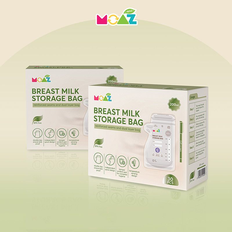  Túi Trữ Sữa Moaz Eco 200ml (Hộp 30 cái) 