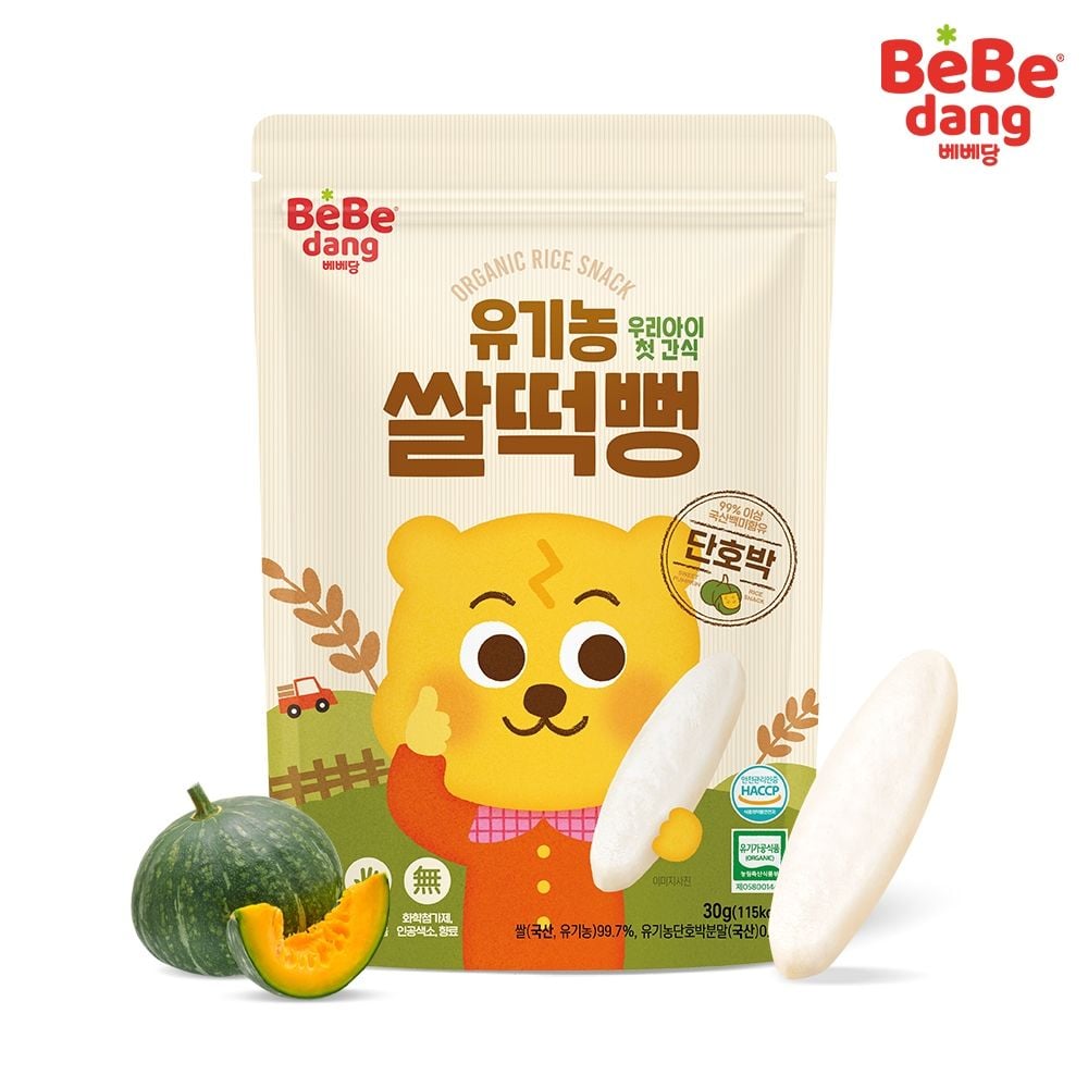  Bánh Gạo Hữu Cơ Dạng Miếng Dẹt Bebedang Cho Bé Từ 6M+ (30g) 
