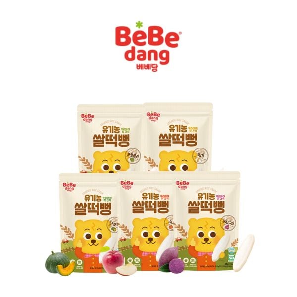  Bánh Gạo Hữu Cơ Dạng Miếng Dẹt Bebedang Cho Bé Từ 6M+ (30g) 