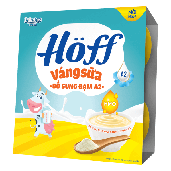  Váng Sữa Hoff Bổ Sung Đạm A2 6M+ (55g x 4) 