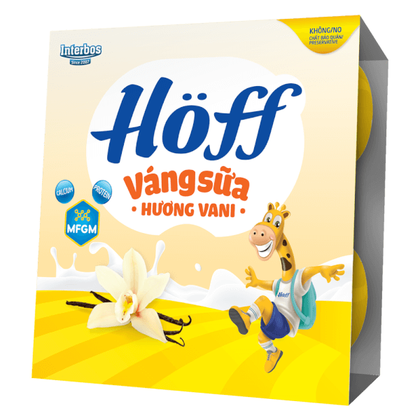  Váng Sữa Hoff vị Vani 6M+ (55g x 4) 