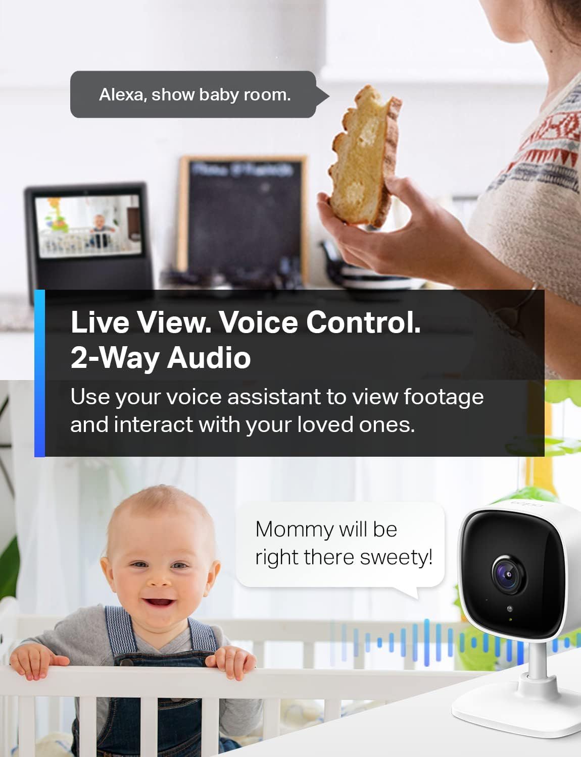  (A) Camera theo dõi bé Tapo 1080p Indoor Security Camera by TP-Link (Tapo C100) 